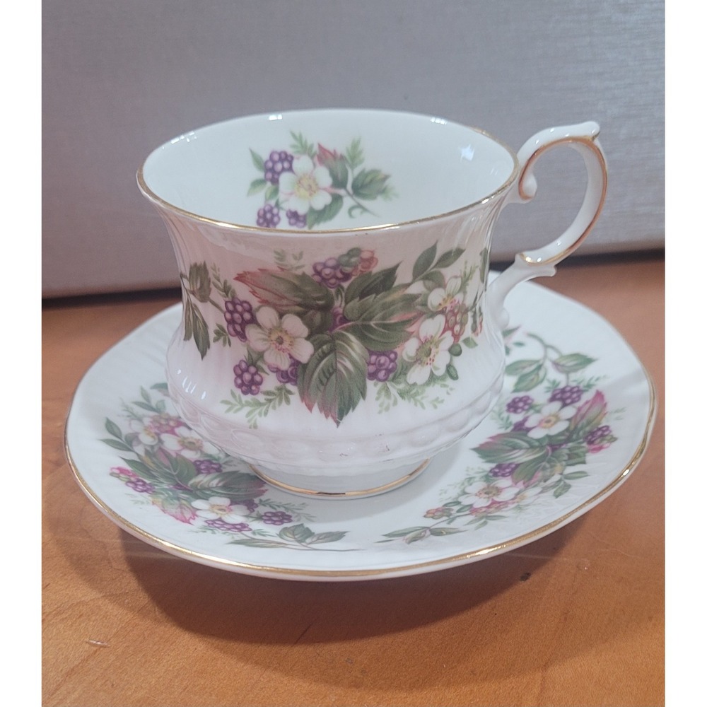 Rosina Queens Wild Flowers Fine Bone China Tea Cup and Saucer Set